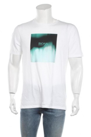 Мъжка тениска Hugo Boss, Размер L, Цвят Бял, Памук, Цена 126,75 лв.