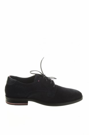 Мъжки обувки Tommy Hilfiger, Размер 42, Цвят Син, Естествен велур, Цена 186,75 лв.