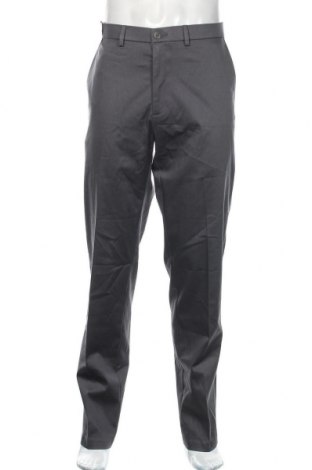 Мъжки панталон Haggar, Размер L, Цвят Сив, 61% памук, 37% полиестер, 2% еластан, Цена 12,08 лв.