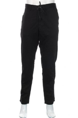 Мъжки панталон Massimo Dutti, Размер L, Цвят Черен, 98% памук, 2% еластан, Цена 34,72 лв.