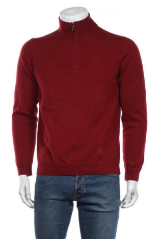 Мъжки пуловер Massimo Dutti, Размер M, Цвят Червен, 95% вълна, 5% кашмир, Цена 111,30 лв.