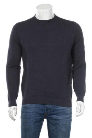 Мъжки пуловер Massimo Dutti, Размер L, Цвят Сив, 96% памук, 4% кашмир, Цена 59,60 лв.