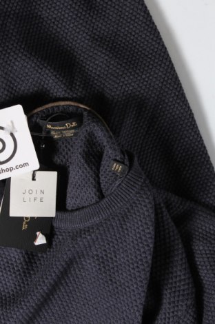 Мъжки пуловер Massimo Dutti, Размер L, Цвят Сив, 96% памук, 4% кашмир, Цена 111,75 лв.