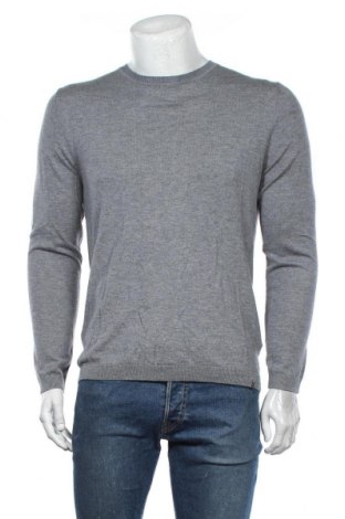 Мъжки пуловер S.Oliver Black Label, Размер M, Цвят Сив, 50% памук, 50% вълна, Цена 43,56 лв.