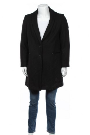 Мъжко палто Aniston, Размер M, Цвят Черен, 60% вълна, 40% полиестер, Цена 28,35 лв.