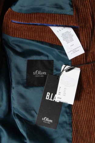 Pánské sako  S.Oliver Black Label, Velikost M, Barva Hnědá, 99% bavlna, 1% elastan, Cena  3 250,00 Kč