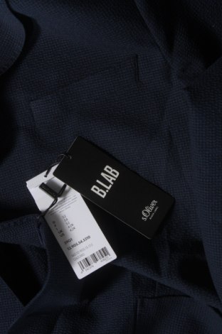 Pánské sako  S.Oliver Black Label, Velikost L, Barva Modrá, 81% polyester, 16% viskóza, 3% elastan, Cena  3 250,00 Kč