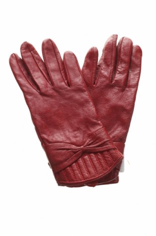 Ръкавици, Цвят Червен, Естествена кожа, Цена 32,55 лв.