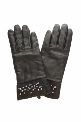 Ръкавици Comma,, Цвят Черен, Естествена кожа, текстил, Цена 62,30 лв.
