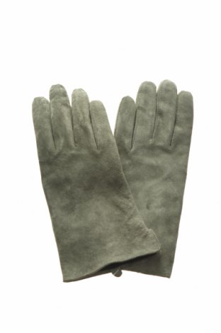 Ръкавици Ken Barrell, Цвят Зелен, Естествен велур, Цена 65,42 лв.