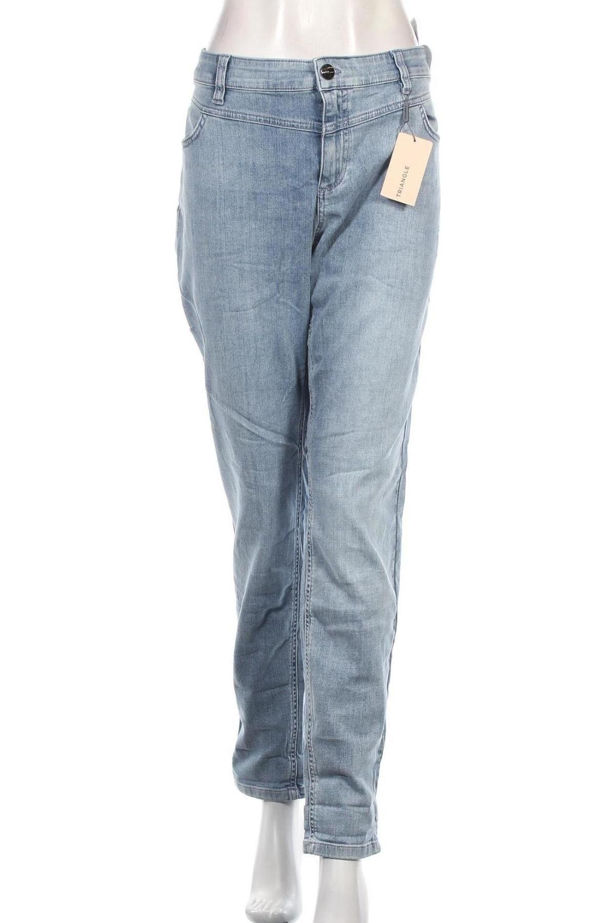 Damskie jeansy Triangle By s.Oliver, Rozmiar XXL, Kolor Niebieski, 98% bawełna, 2% elastyna, Cena 223,13 zł