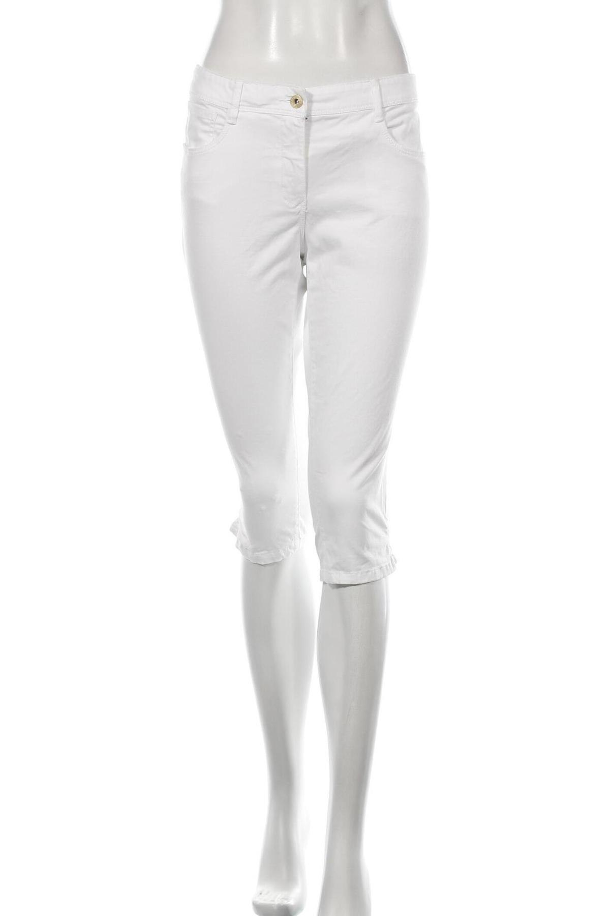 Γυναικείο παντελόνι Tom Tailor, Μέγεθος L, Χρώμα Λευκό, 97% βαμβάκι, 3% ελαστάνη, Τιμή 12,99 €