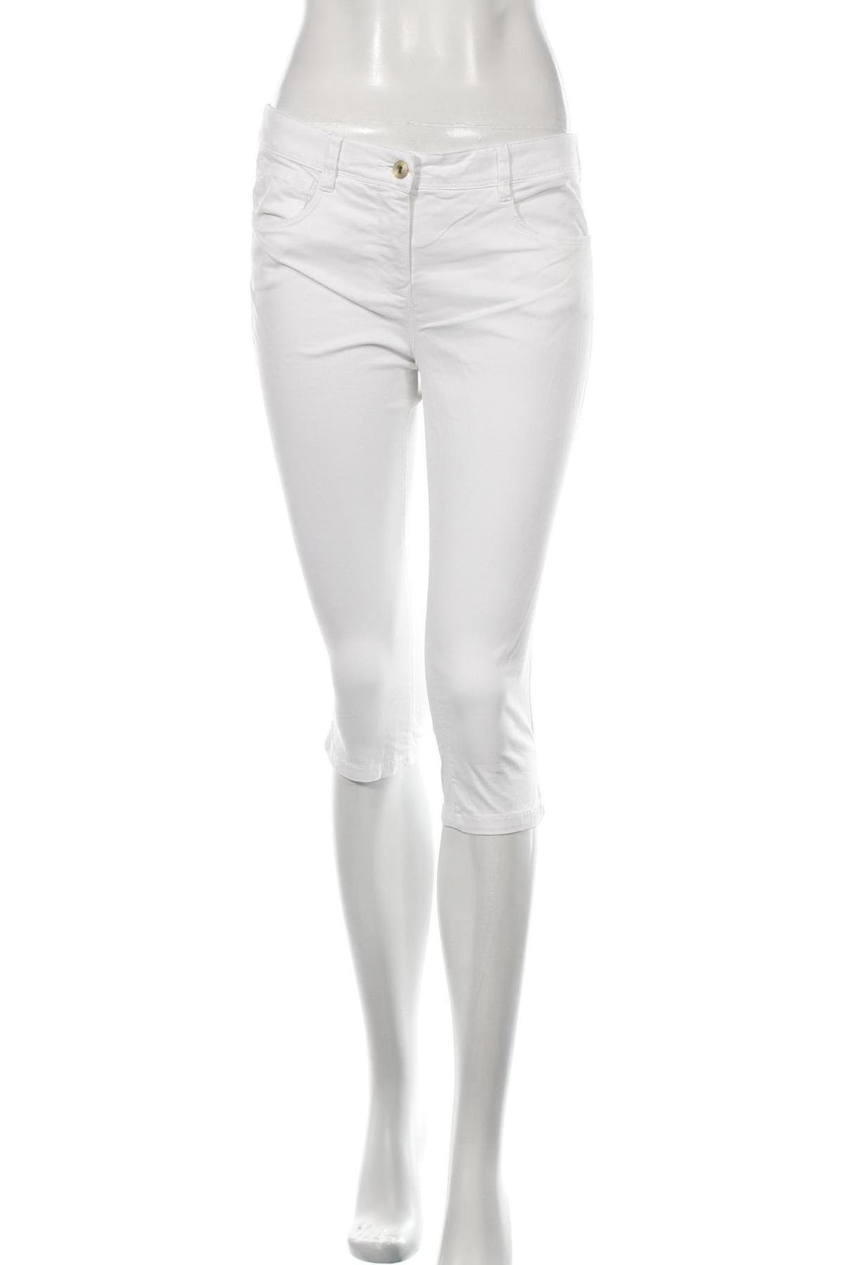 Γυναικείο παντελόνι Tom Tailor, Μέγεθος S, Χρώμα Λευκό, 97% βαμβάκι, 3% ελαστάνη, Τιμή 12,99 €