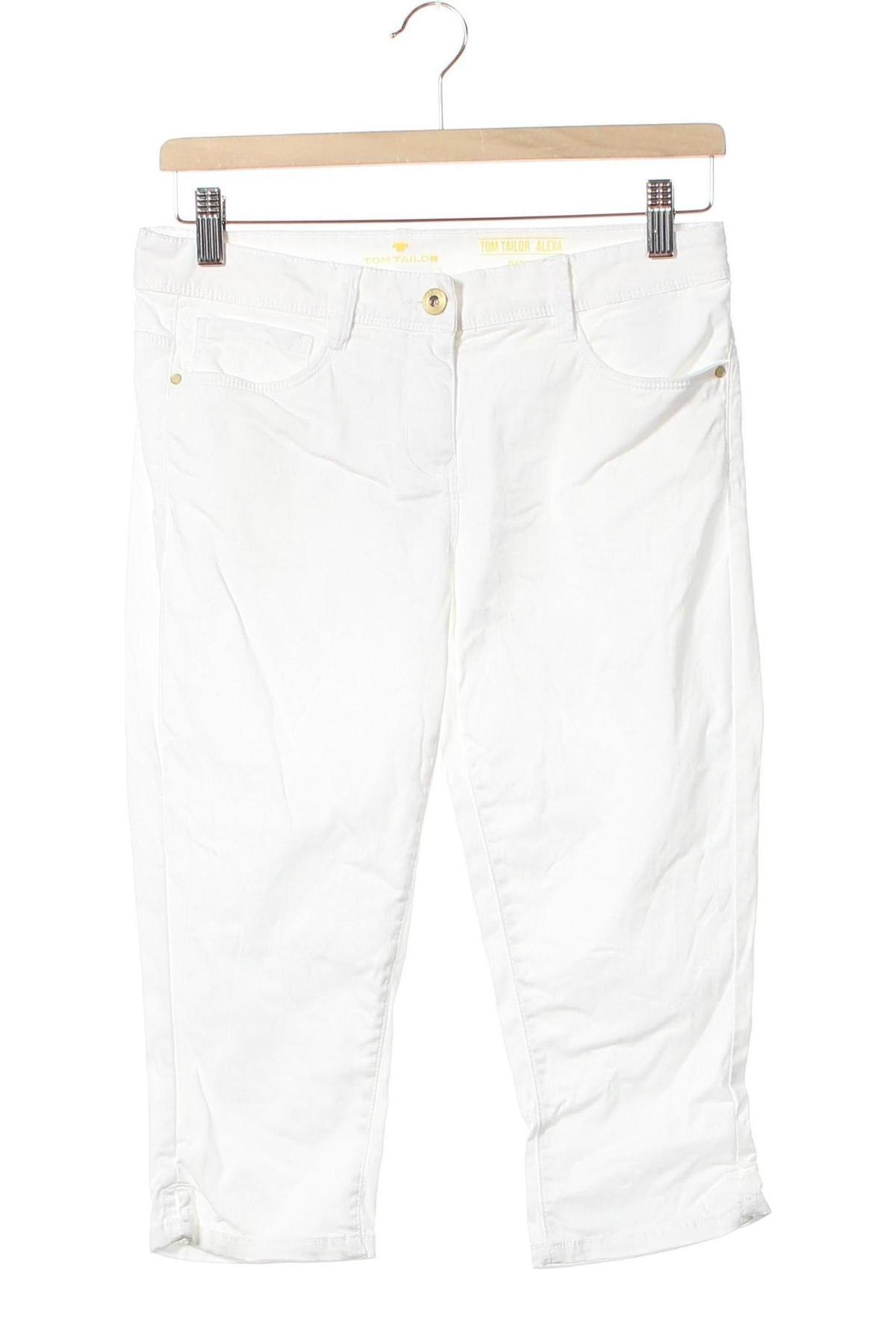 Γυναικείο παντελόνι Tom Tailor, Μέγεθος XS, Χρώμα Λευκό, 97% βαμβάκι, 3% ελαστάνη, Τιμή 21,65 €