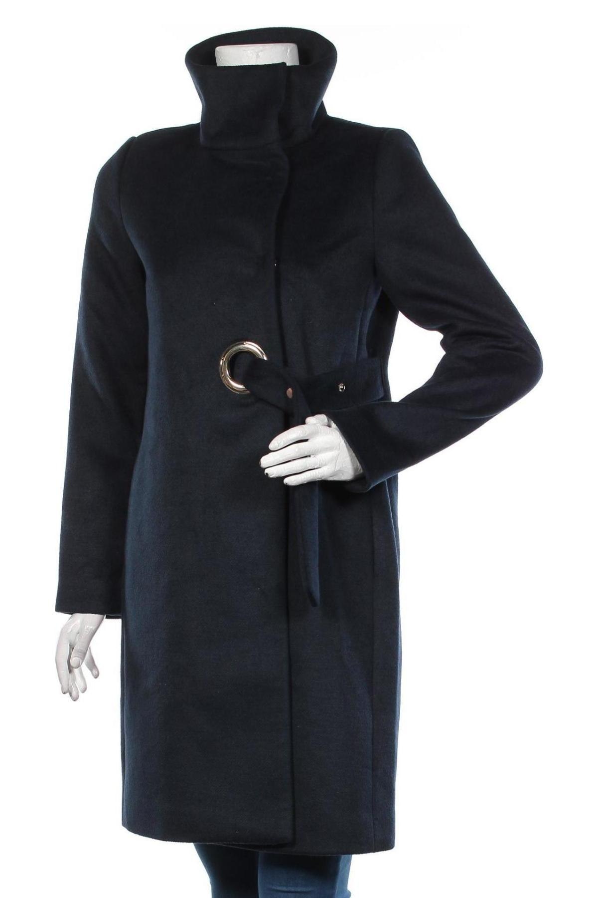 Γυναικείο παλτό Mint & Berry, Μέγεθος S, Χρώμα Μπλέ, 83% πολυεστέρας, 17% μαλλί, Τιμή 61,47 €