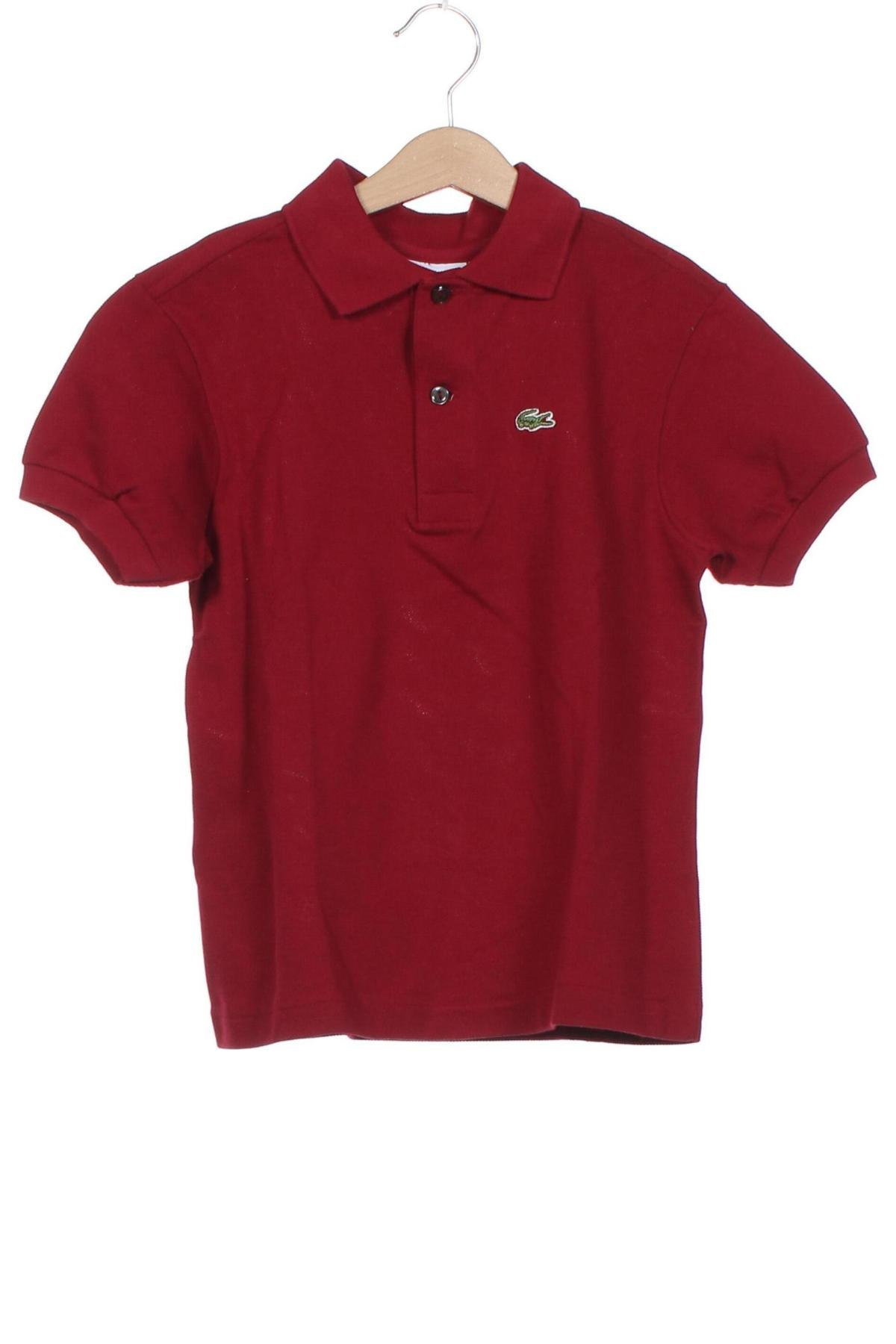 Kinder T-Shirt Lacoste, Größe 8-9y/ 134-140 cm, Farbe Rot, Baumwolle, Preis 30,23 €