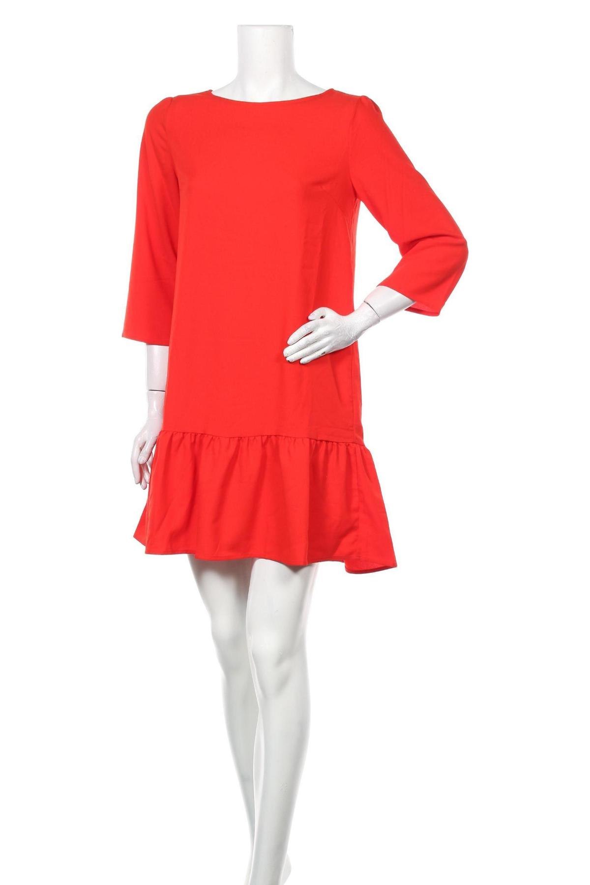 Šaty  Pieces, Velikost S, Barva Červená, Polyester, Cena  750,00 Kč