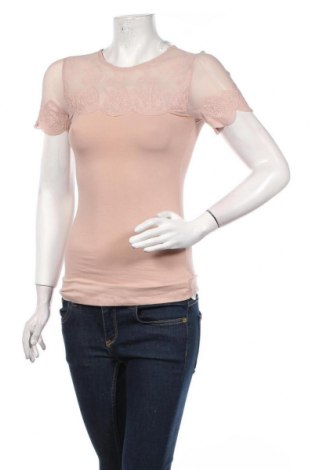 Γυναικεία μπλούζα H&M, Μέγεθος XS, Χρώμα  Μπέζ, 94% βαμβάκι, 6% ελαστάνη, Τιμή 23,51 €