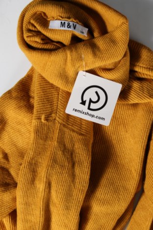 Дамски пуловер M&V, Размер S, Цвят Жълт, Цена 3,24 лв.