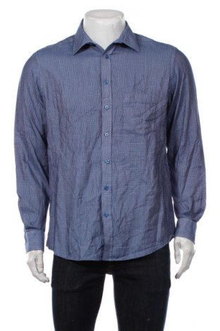 Ανδρικό πουκάμισο Manor, Μέγεθος L, Χρώμα Μπλέ, Τιμή 21,65 €