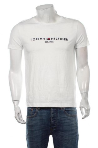 Мъжка тениска Tommy Hilfiger, Размер M, Цвят Бял, Памук, Цена 89,00 лв.