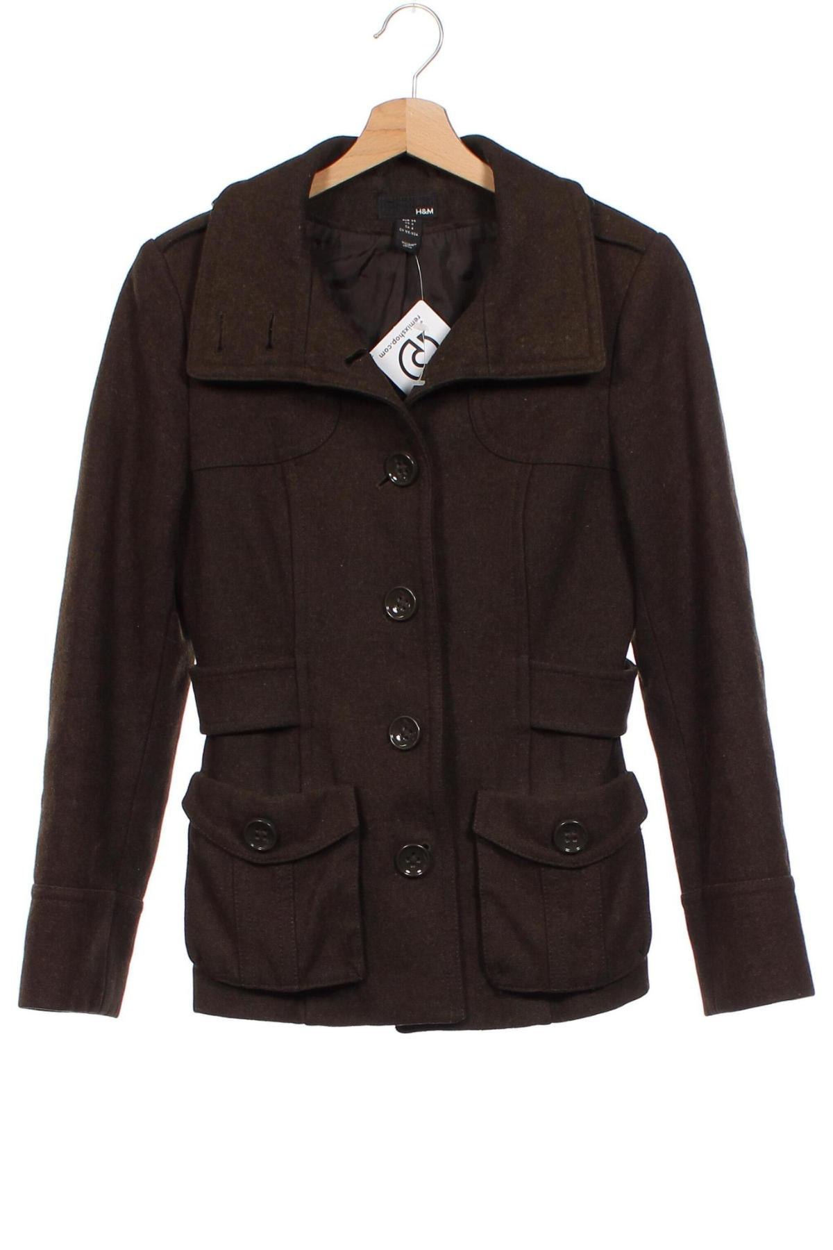 Palton de femei H&M, Mărime XS, Culoare Maro, Preț 151,32 Lei