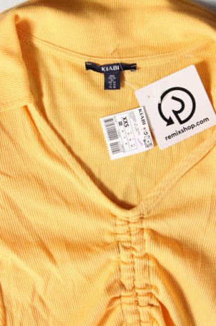 Γυναικεία μπλούζα Kiabi, Μέγεθος XXS, Χρώμα Κίτρινο, Τιμή 2,56 €