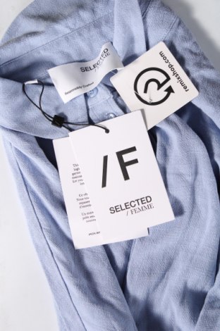 Γυναικείο πουκάμισο Selected Femme, Μέγεθος S, Χρώμα Μπλέ, Τιμή 32,32 €