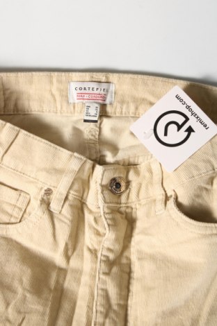 Pantaloni de velvet de femei Cortefiel, Mărime S, Culoare Ecru, Preț 13,35 Lei
