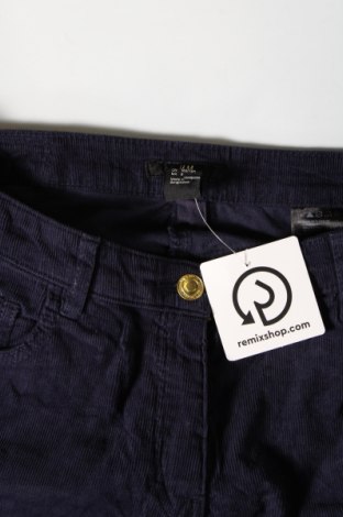 Pantaloni de velvet de femei H&M, Mărime M, Culoare Albastru, Preț 18,12 Lei