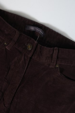 Pantaloni de velvet de femei Marks & Spencer, Mărime XS, Culoare Maro, Preț 13,82 Lei