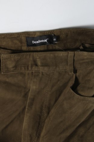 Γυναικείο κοντό δερμάτινο παντελόνι Deadwood, Μέγεθος XS, Χρώμα Πράσινο, Τιμή 11,57 €
