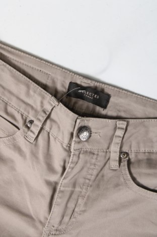 Дамски панталон Selected Femme, Размер XS, Цвят Бежов, Цена 7,80 лв.
