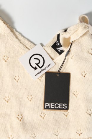 Γυναικείο αμάνικο μπλουζάκι Pieces, Μέγεθος XL, Χρώμα  Μπέζ, Τιμή 7,38 €