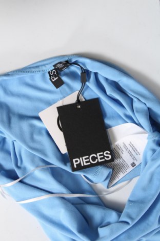 Γυναικείο αμάνικο μπλουζάκι Pieces, Μέγεθος M, Χρώμα Μπλέ, Τιμή 3,34 €