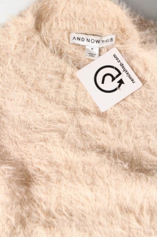 Дамски пуловер, Размер M, Цвят Бежов, Цена 10,73 лв.
