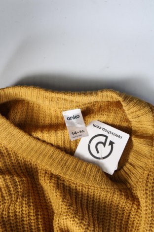 Дамски пуловер Anko, Размер L, Цвят Жълт, Цена 8,12 лв.