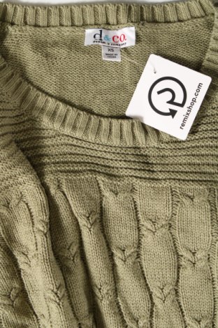 Дамски пуловер D&Co, Размер XS, Цвят Зелен, Цена 5,51 лв.