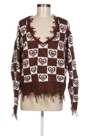 Γυναικείο πουλόβερ Just Polly, Μέγεθος L, Χρώμα Καφέ, Τιμή 2,87 €