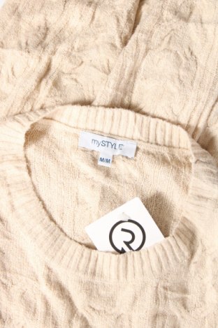 Дамски пуловер My Style, Размер M, Цвят Бежов, Цена 8,70 лв.