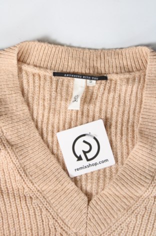 Damski sweter Q/S by S.Oliver, Rozmiar S, Kolor Beżowy, Cena 27,83 zł