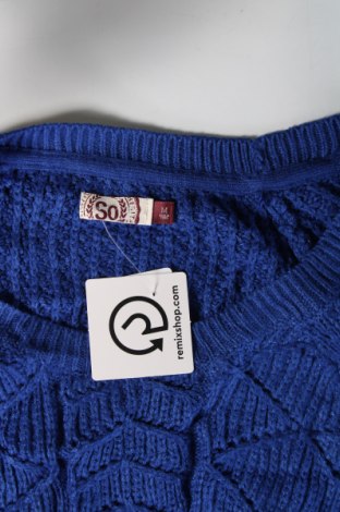 Дамски пуловер So, Размер M, Цвят Син, Цена 5,80 лв.