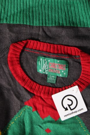 Дамски пуловер Ugly Christmas Sweater, Размер L, Цвят Сив, Цена 8,00 лв.