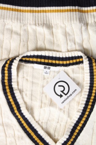 Дамски пуловер Uniqlo, Размер L, Цвят Екрю, Цена 29,00 лв.