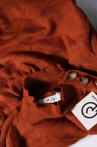 Дамски пуловер Vila Joy, Размер L, Цвят Кафяв, Цена 8,70 лв.