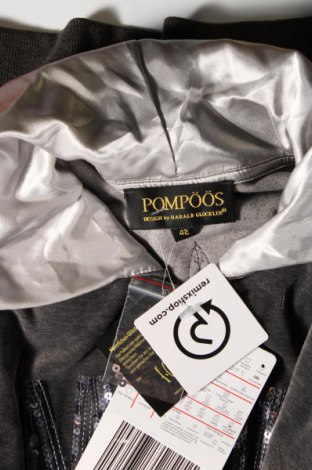 Дамски суичър Pompoos Design By Harald Gloockler, Размер M, Цвят Сив, Цена 25,50 лв.