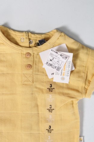 Παιδικό μπλουζάκι Kiabi, Μέγεθος 2-3m/ 56-62 εκ., Χρώμα Κίτρινο, Τιμή 4,96 €