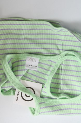 Μπλουζάκι αμάνικο παιδικό Zara, Μέγεθος 6-7y/ 122-128 εκ., Χρώμα Πράσινο, Τιμή 11,25 €