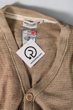 Jachetă tricotată de bărbați Broadway, Mărime S, Culoare Maro, Preț 23,85 Lei