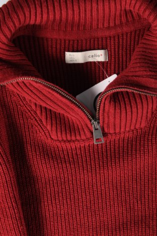 Мъжки пуловер Celio, Размер L, Цвят Червен, Цена 29,00 лв.